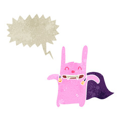 retro cartoon rabbit vampire