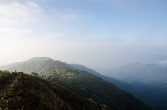 Peaceful Valley a view from top of Doi  Pha Hom Pok National par