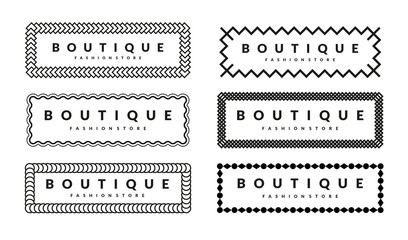 Beautiful Creative Borders Design Template Set For Hipsters Fashion Boutique - 87916927