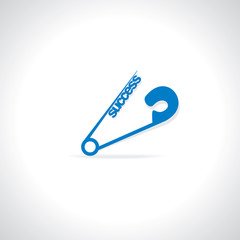 success concept safety pin vector illustration 