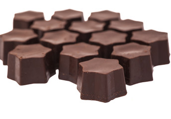 gourmet chocolate bonbons isolated on white background