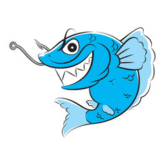 cartoon fish, vector