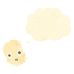 retro cartoon skull