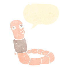 retro cartoon worm