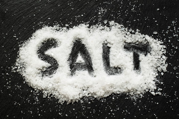 Sea salt with the inscription 