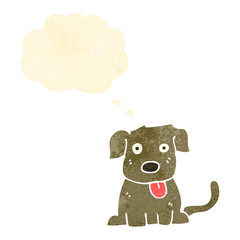 retro cartoon little dog