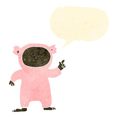 retro cartoon bear costume