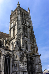 Fototapeta na wymiar Meaux Cathedral (Saint - Etienne de Meaux, 1180). Meaux, France.