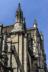 Fototapeta na wymiar Meaux Cathedral (Saint - Etienne de Meaux, 1180). Meaux, France.