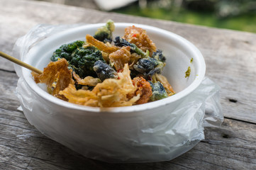 Fried flowers