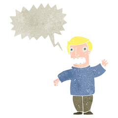 retro cartoon shouting man