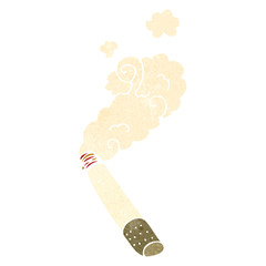 retro cartoon smoking cigarette