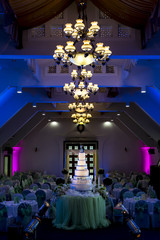 Beautiful and dear modern chandelier in living room