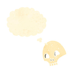 retro cartoon graffit style skull