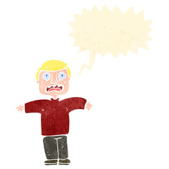 retro cartoon man shrugging shoulders