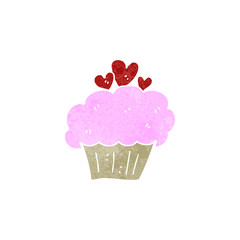 retro cartoon cup cake