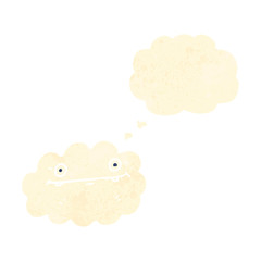 retro cartoon happy,cloud,