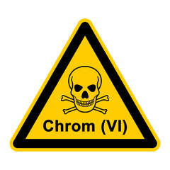 Obraz premium wso160 WarnSchildOrange - skull and crossbones - Chrom (VI) - g3737