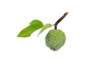 custard apple isolated on white background.