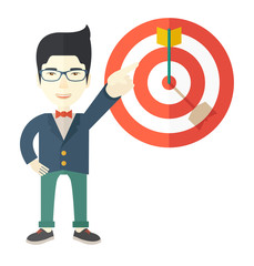 Japanese salesman hit the sales target.