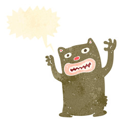 retro cartoon fierce dog