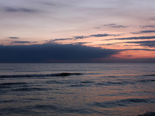 Beautiful sea sunset in summer time