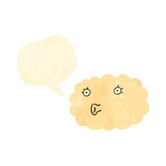 retro cartoon cloud with speech bubble