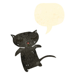 retro cartoon cute black cat