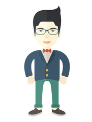 Asian Businessman standing.