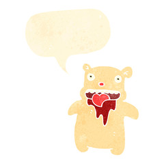 retro cartoon gross little polar bear