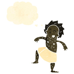 retro cartoon man in towel