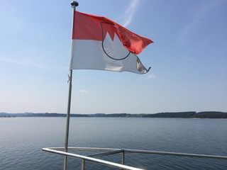 Fototapeta premium Frankenflagge auf See