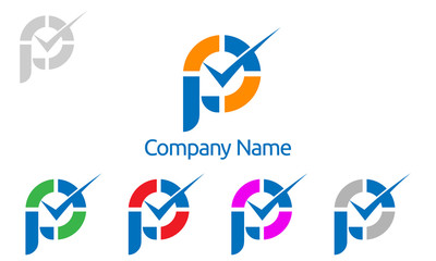 P, p letter, vector, logo, design