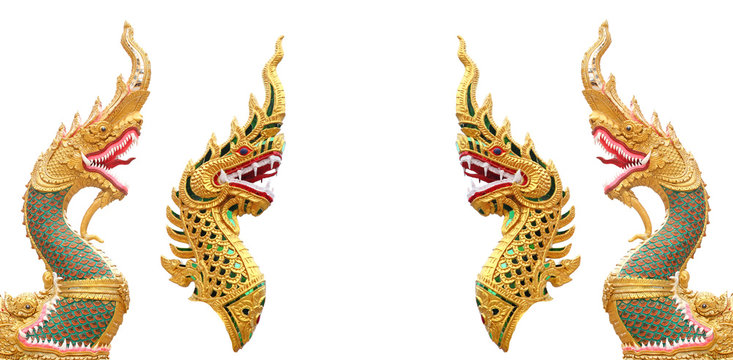 Great naga on isolated white background