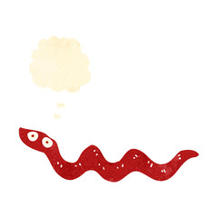 retro cartoon slithering snake
