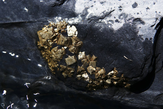 pyrite crystals