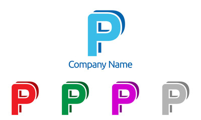 P, p letter, vector, logo, design,