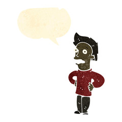 retro cartoon annoyed man