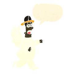 retro cartoon funny angel