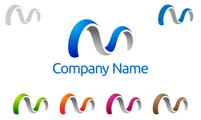 M, m letter, vector, logo, design