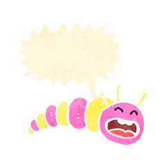 retro cartoon caterpillar