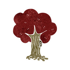 retro cartoon tree