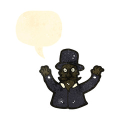 retro cartoon magician