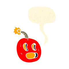 retro cartoon bomb symbol