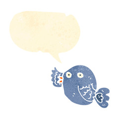 retro cartoon blue bird