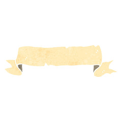 retro cartoon scroll banner cartoon