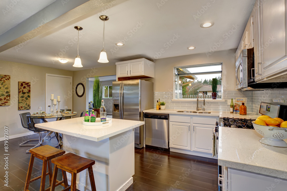 Wall mural Nice kitchen in modern home.