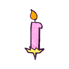retro cartoon birthday candle
