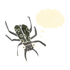 retro cartoon giant bug