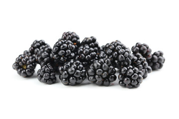 Blackberries isolated on a white